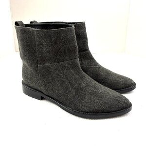 Theyskens’ Theory Gray Finely Crafted Italian Textile Almond Toe Ankle Boots (9)